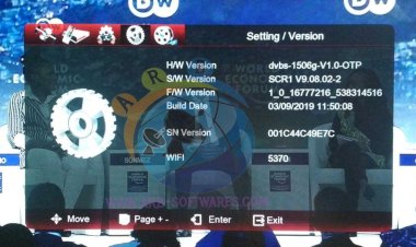 سوفت SkyLine 222i_1506G العادى يعمل عليه يوتيوب وموجود خانة سيرفر جى شير بلص و iptv بتاريخ 09/04/2020